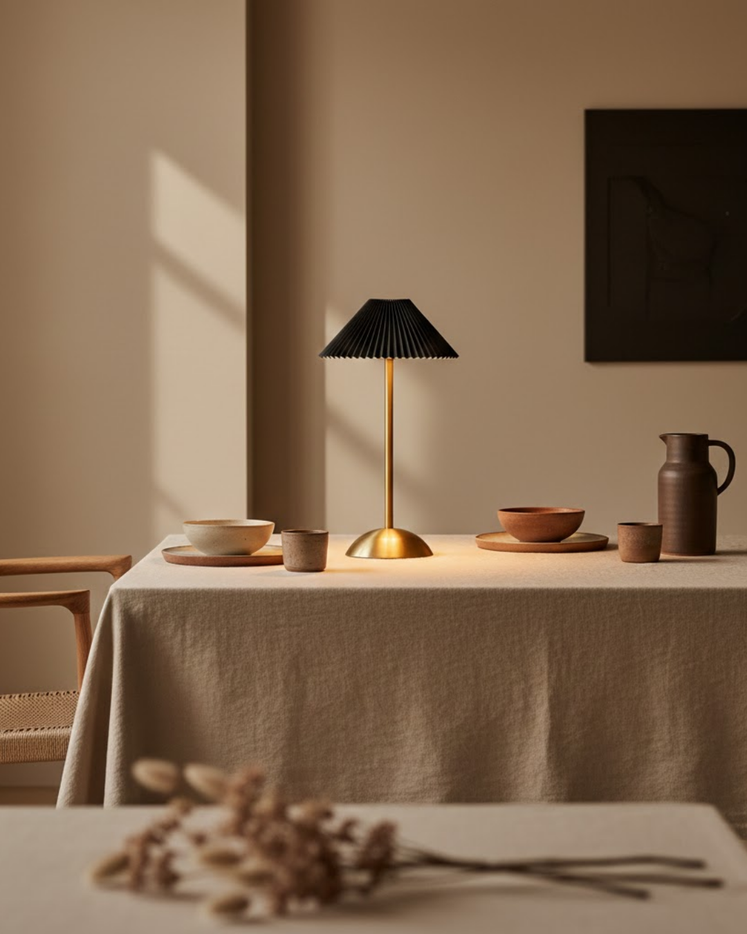 Arlénum | Black Cordless Table Lamp