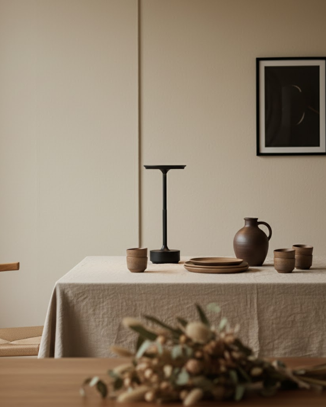 Soivé | Black Cordless LED Table Lamp