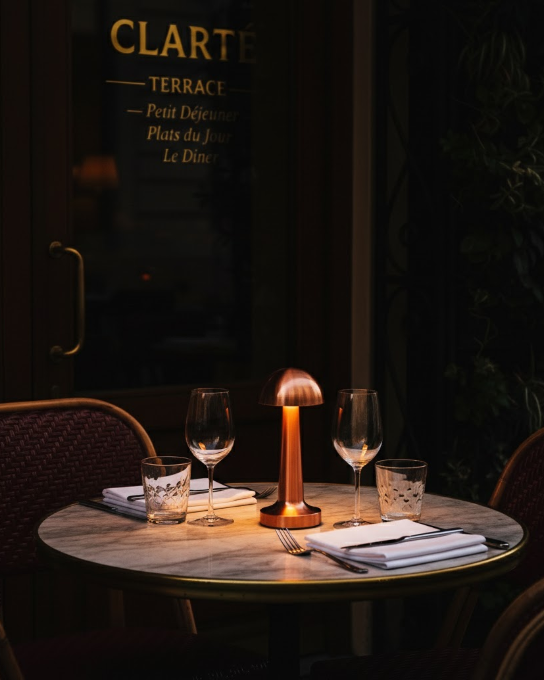 Élmar | Rose Gold Cordless Table Lamp