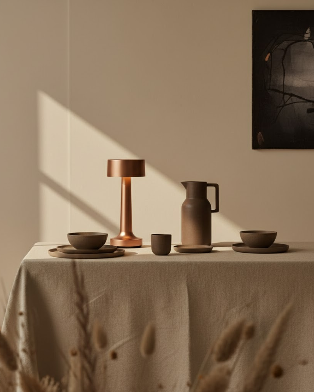 Énvoir | Rose Gold Modern Table Lamp