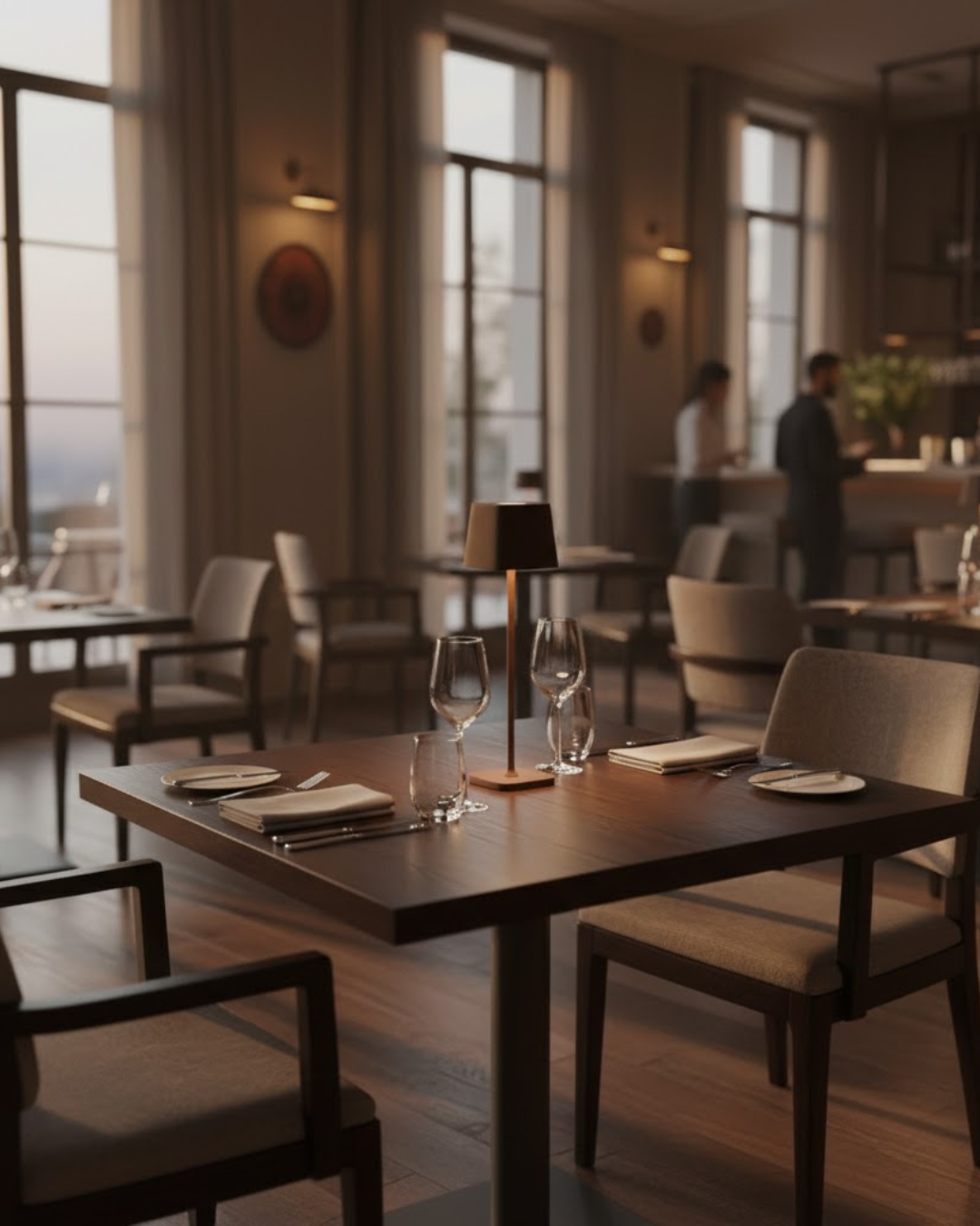 Velin | Brown Modern LED Table Lamp