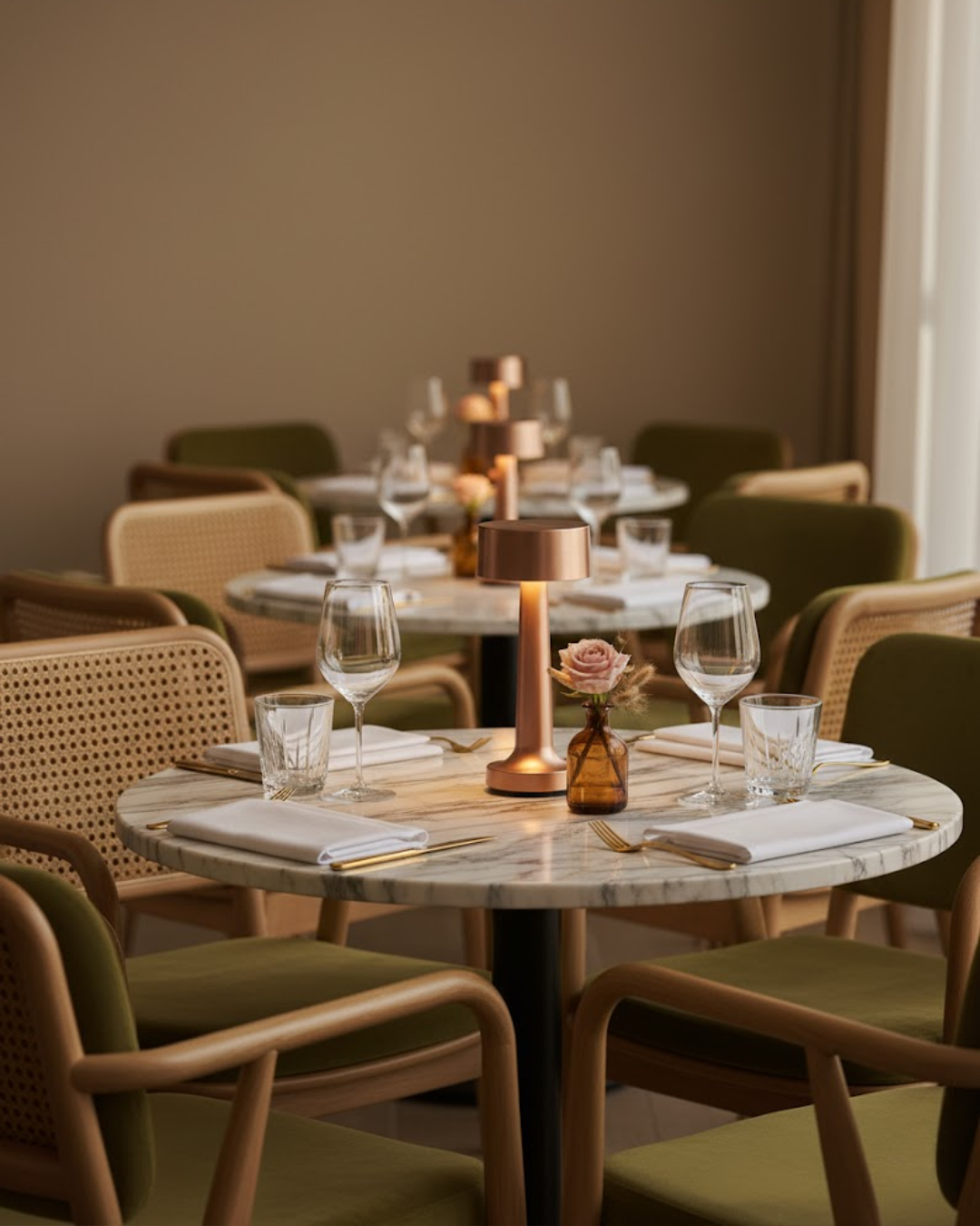 Énvoir | Rose Gold Modern Table Lamp