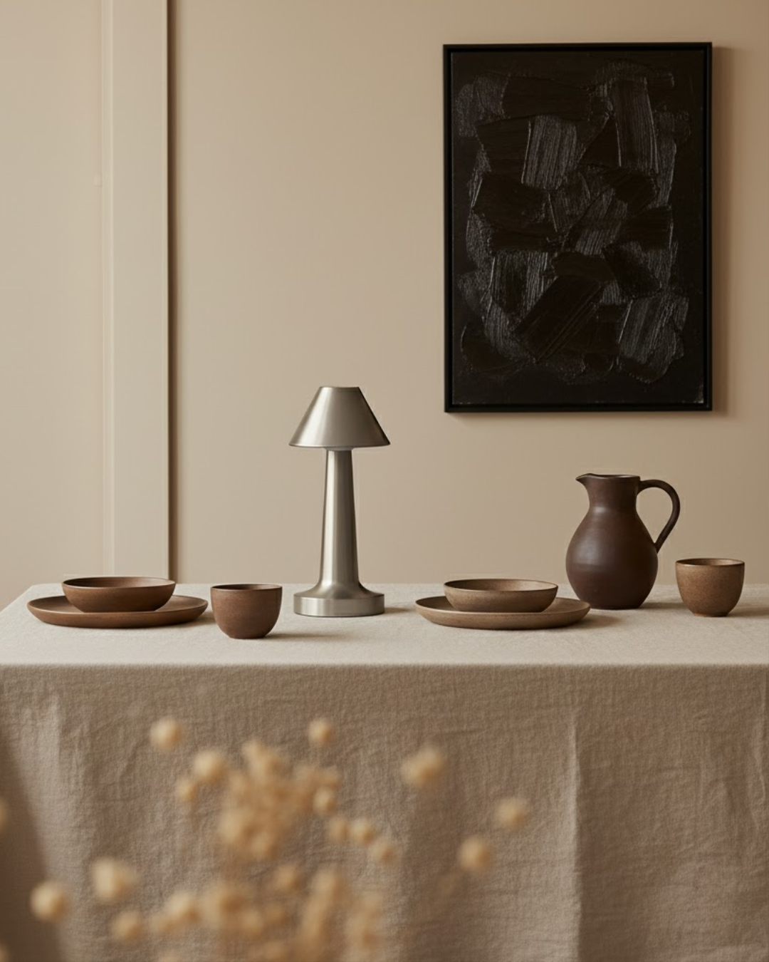 Évran | Silver Design Table Lamp