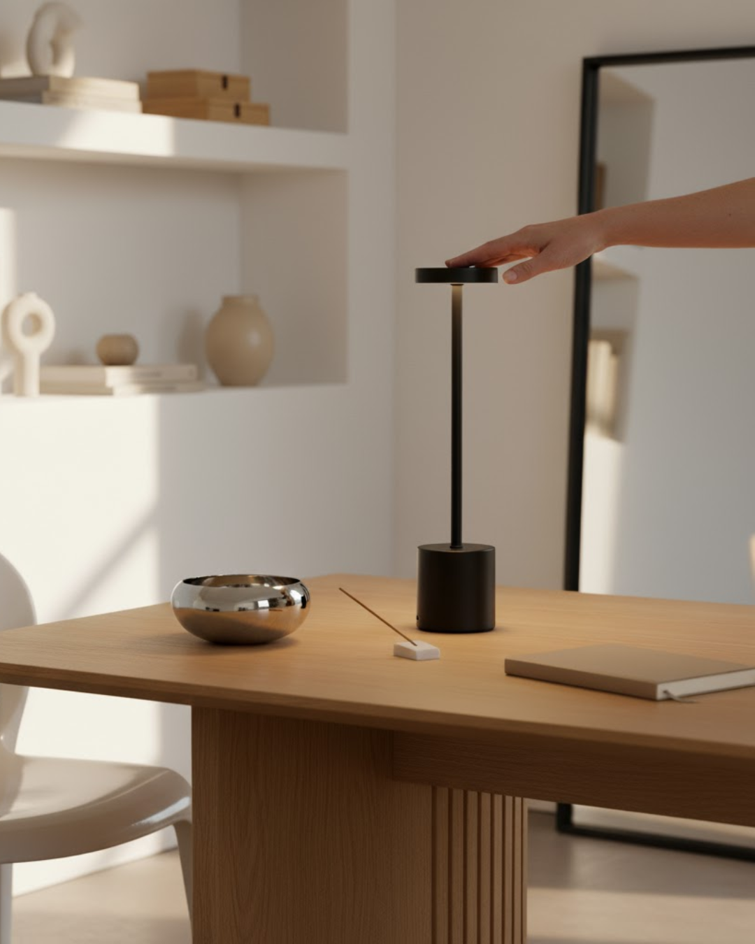 Cléon | Black Cordless Table Lamp