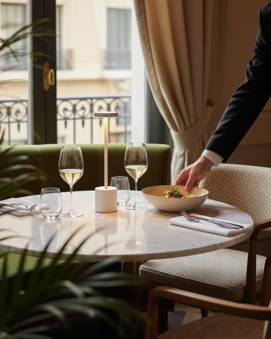 Cléon | White Cordless Table Lamp