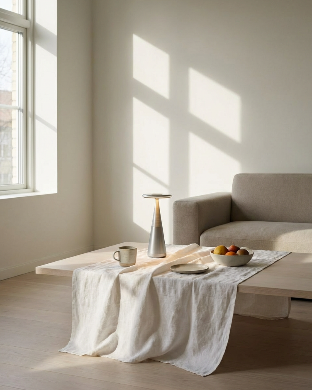 Saivéne | Silver Cordless Table Lamp