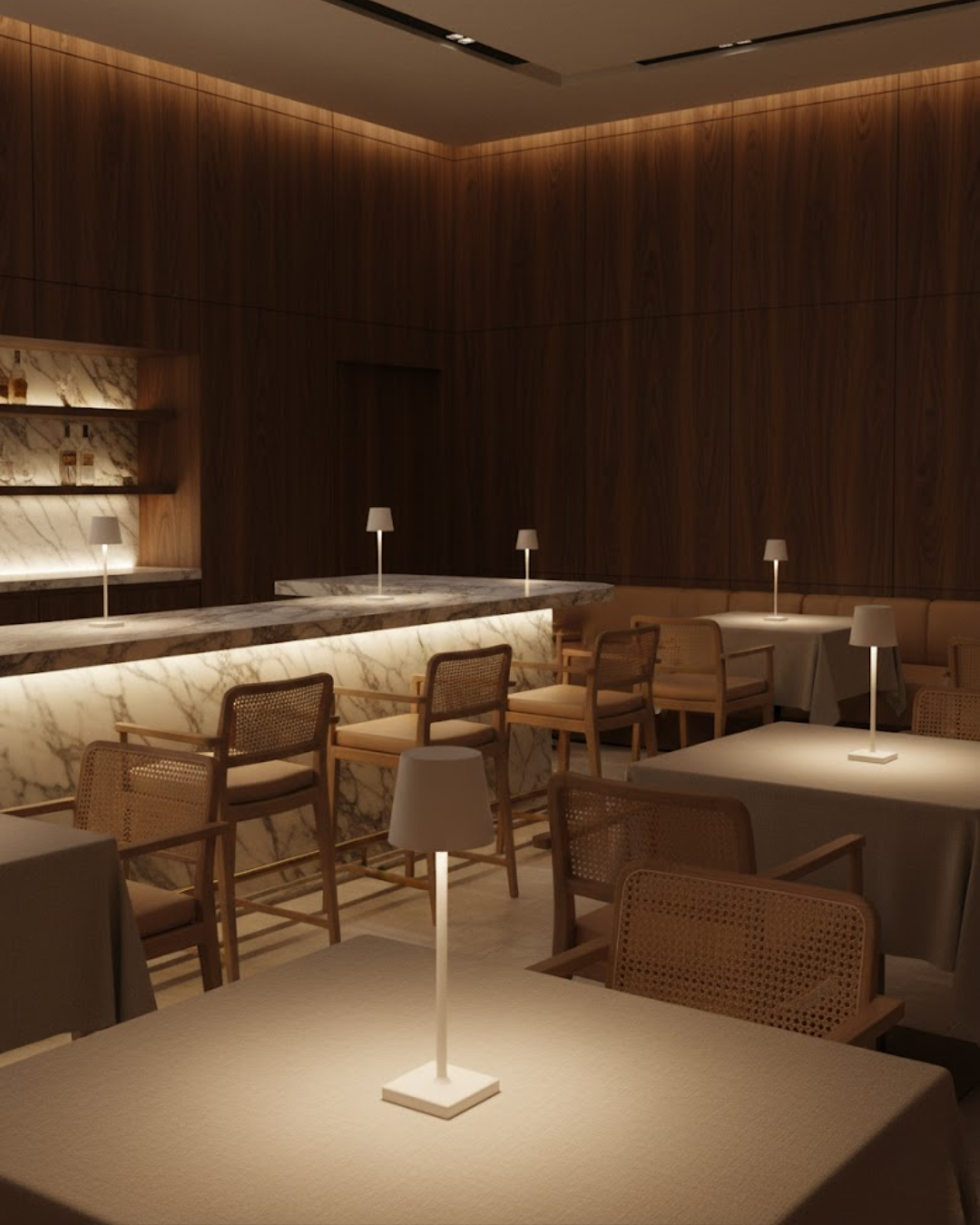 Cléa | White Cordless Table Lamp