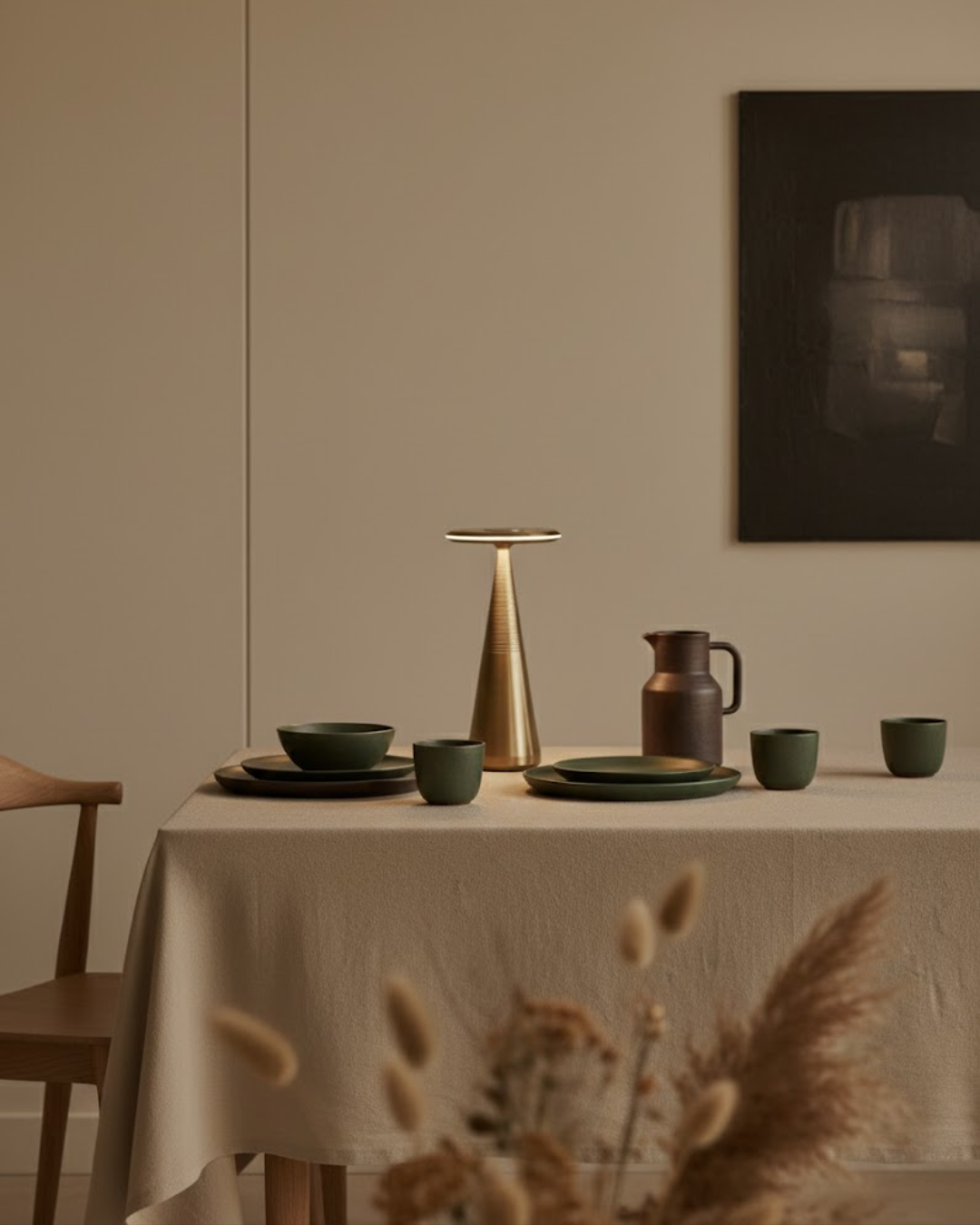 Saivéne | Gold Cordless Table Lamp