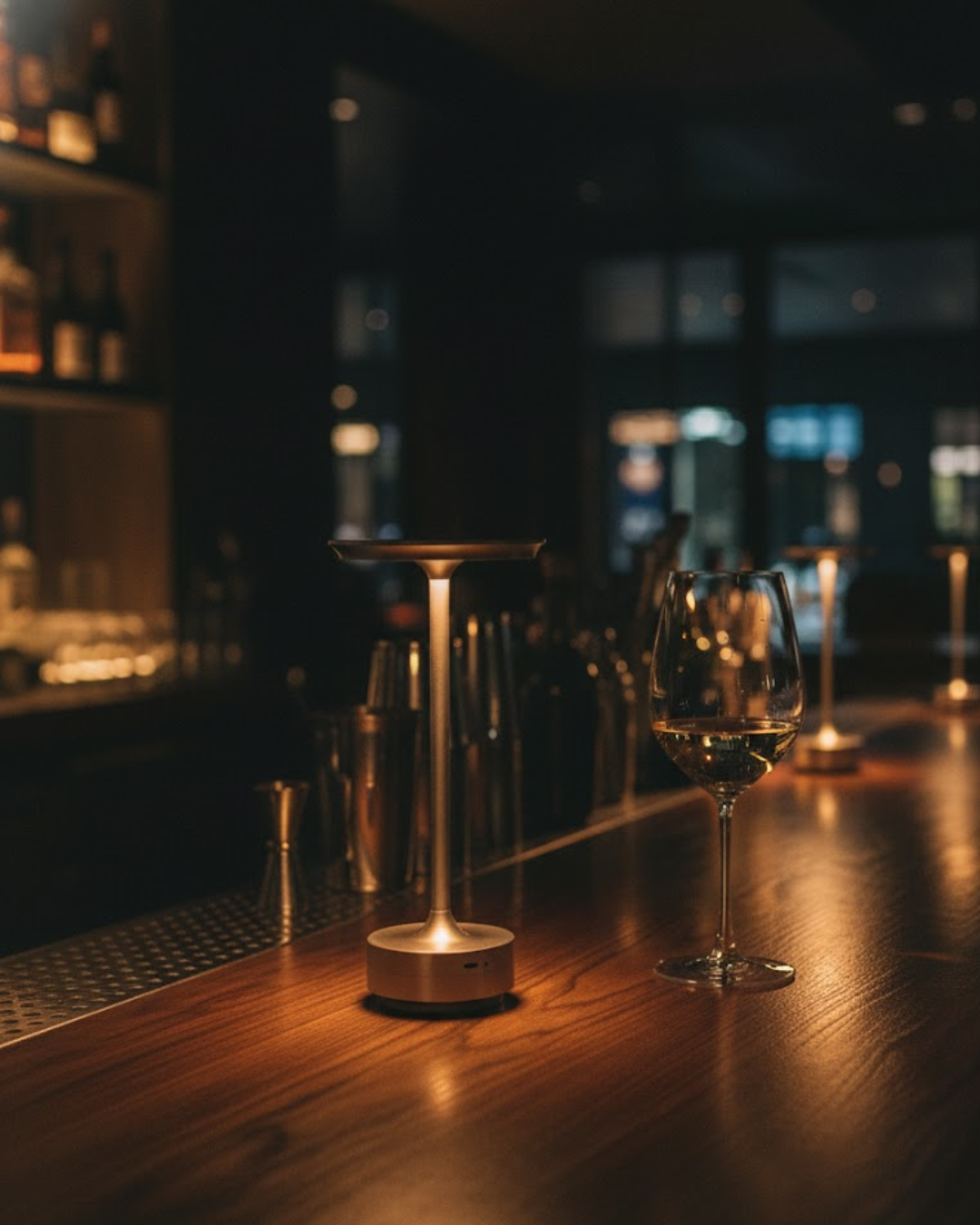 Soivé | Silver Cordless LED Table Lamp