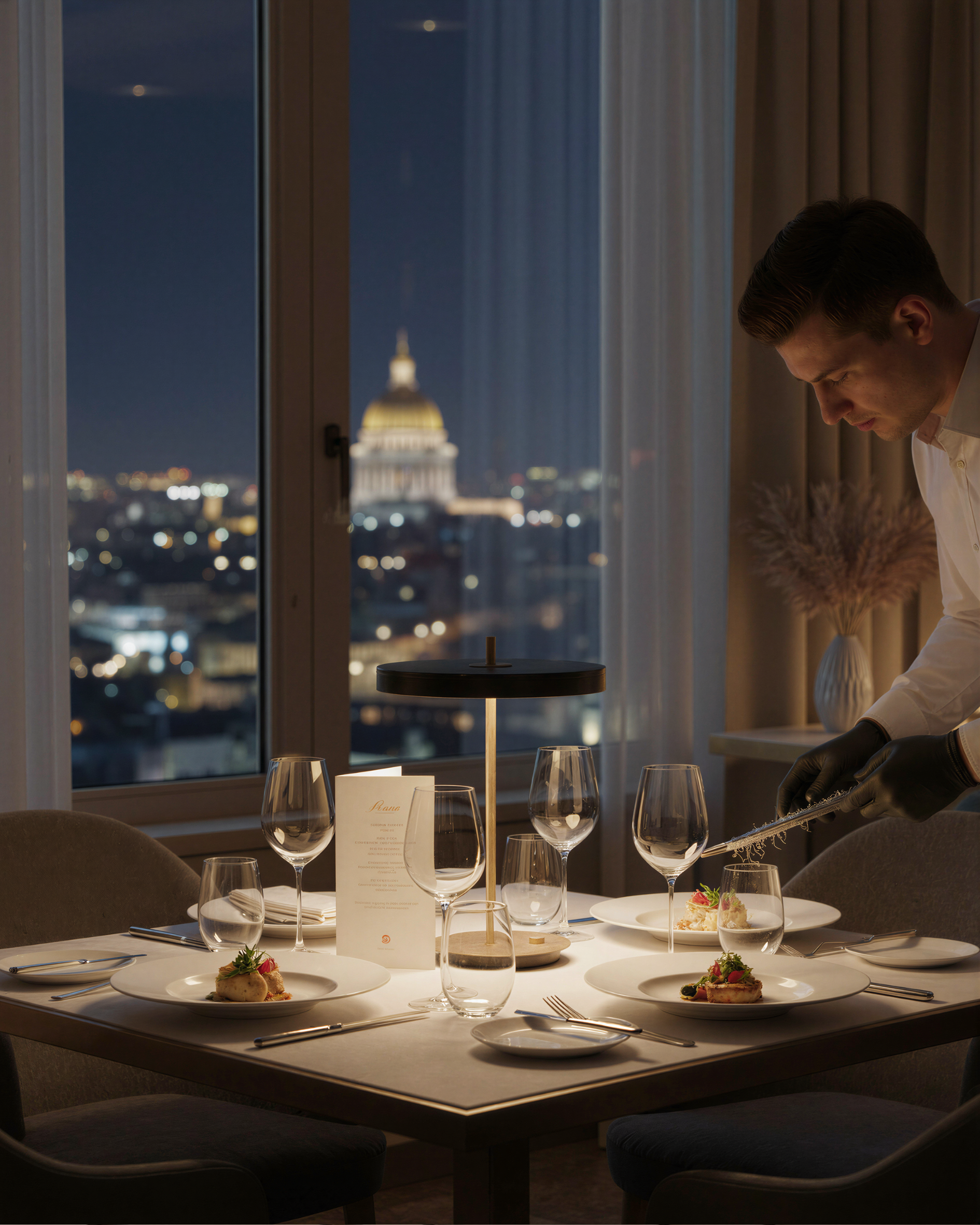 Marello | Black Refined Table Lamp