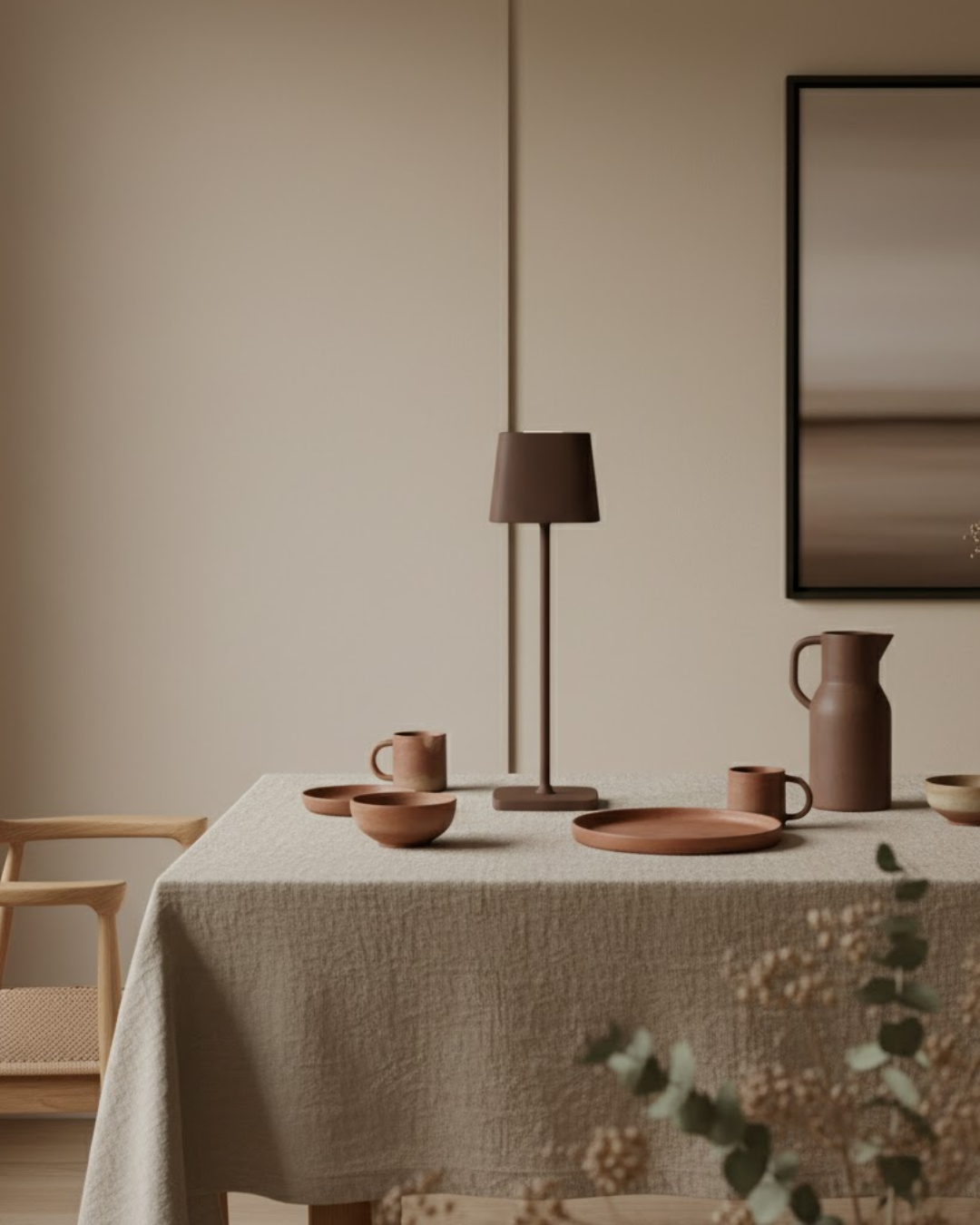 Velin | Brown Modern LED Table Lamp