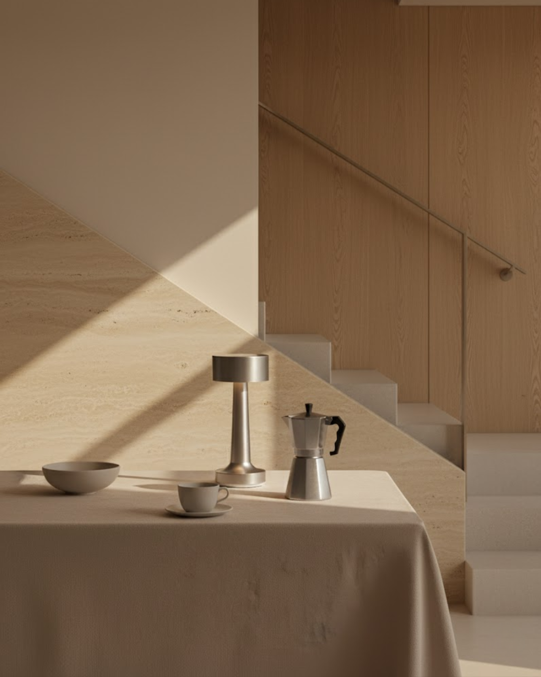 Énvoir | Silver Modern Table Lamp