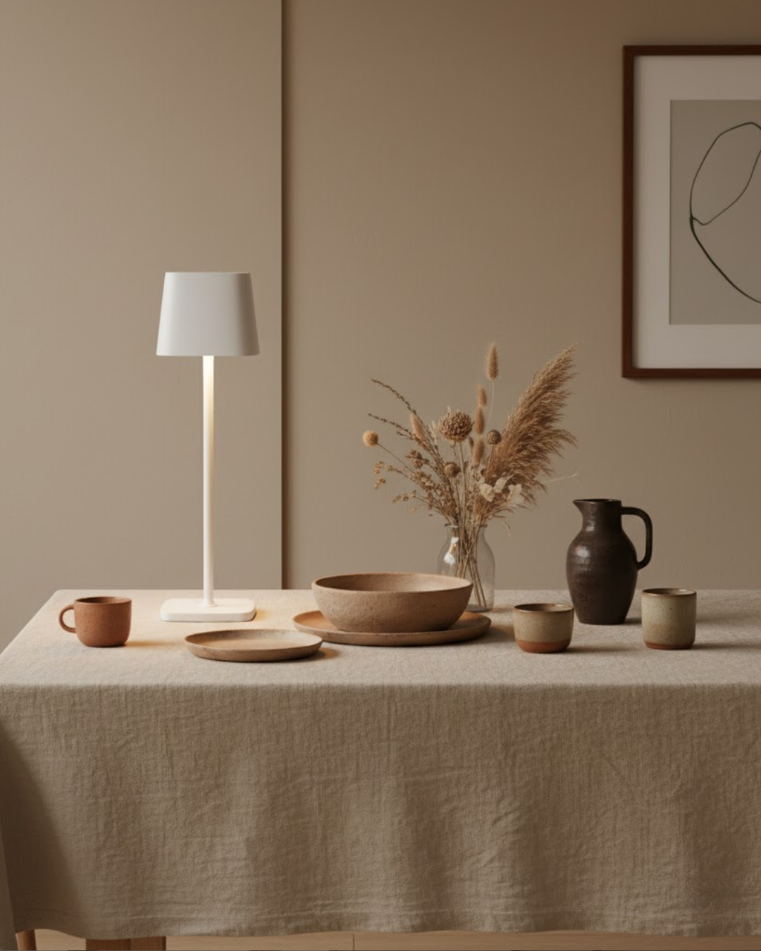 Velin | White Modern LED Table Lamp