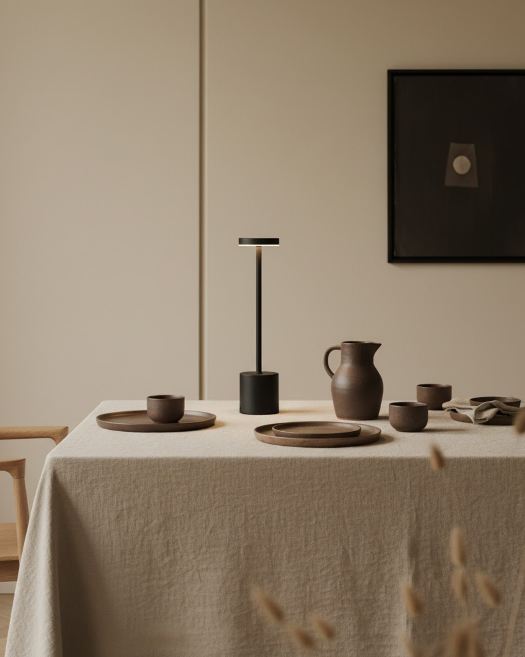 Cléon | Black Cordless Table Lamp