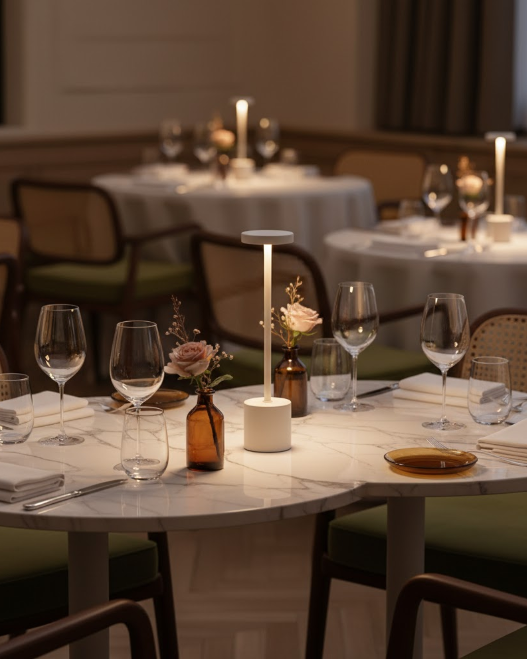 Cléon | White Cordless Table Lamp