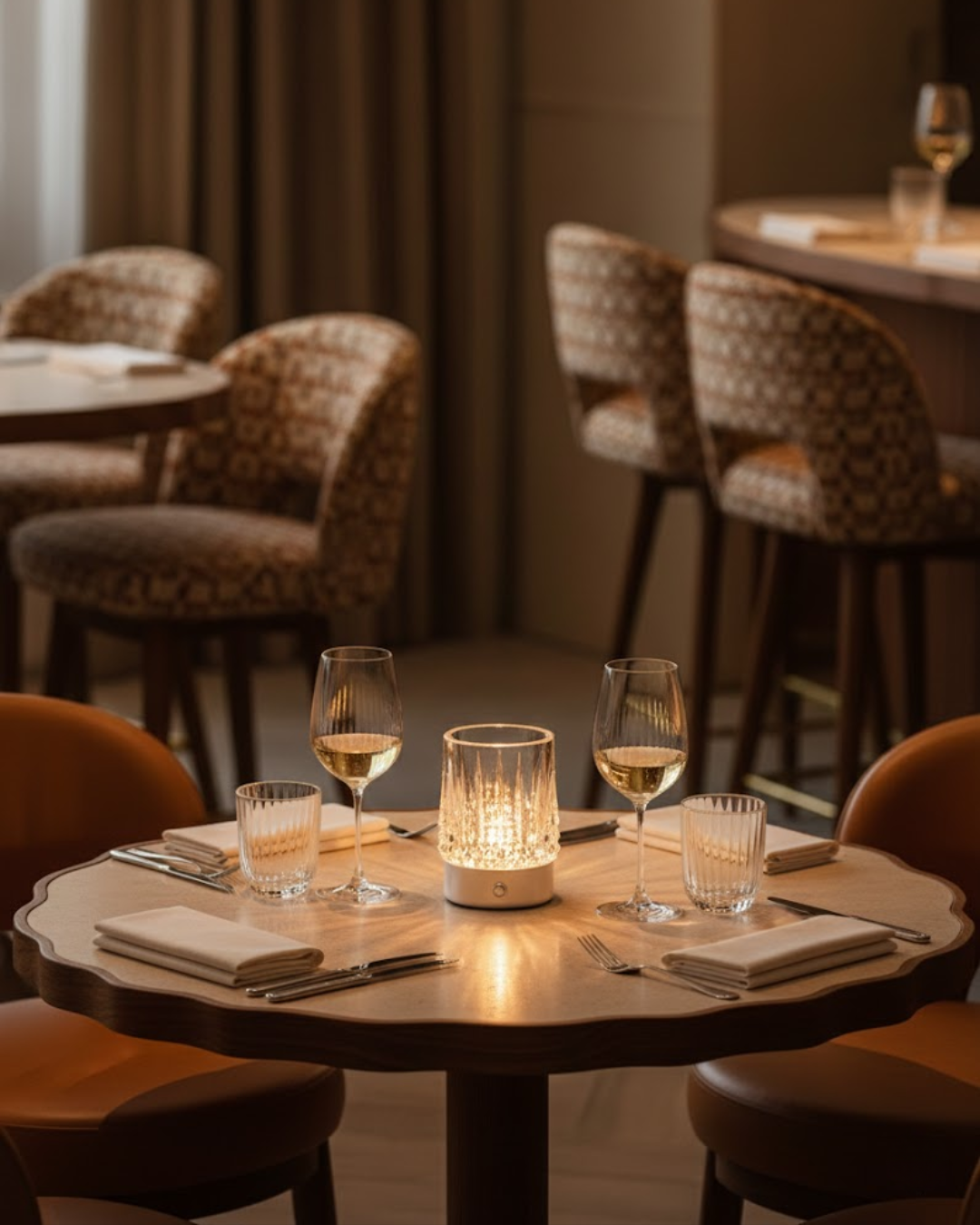 Cristelle | Silver Cordless Table Lamp