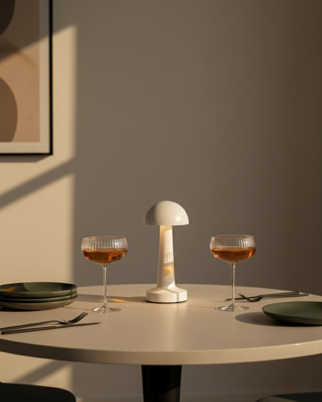 Élmar | White Cordless Table Lamp