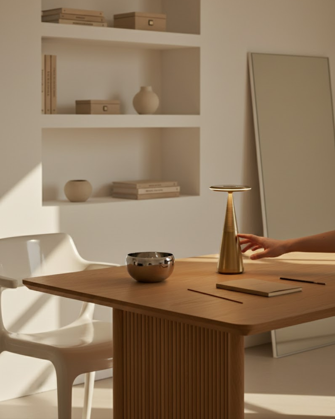 Saivéne | Gold Cordless Table Lamp